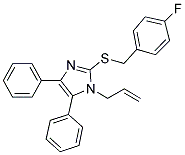 1-ALLYL-2-[(4-FLUOROBENZYL)SULFANYL]-4,5-DIPHENYL-1H-IMIDAZOLE 结构式