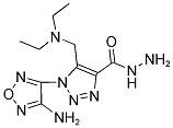 1-(4-AMINO-1,2,5-OXADIAZOL-3-YL)-5-[(DIETHYLAMINO)METHYL]-1H-1,2,3-TRIAZOLE-4-CARBOHYDRAZIDE 结构式