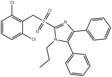 2,6-DICHLOROBENZYL 4,5-DIPHENYL-1-PROPYL-1H-IMIDAZOL-2-YL SULFONE 结构式