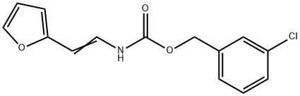 3-CHLOROBENZYL N-[2-(2-FURYL)VINYL]CARBAMATE 结构式