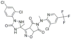 5-[[3-CHLORO-5-(TRIFLUOROMETHYL)-2-PYRIDINYL](METHYL)AMINO]-3-[1-(2,4-DICHLOROPHENYL)-3-METHYL-5-OXO-1,2,4-TRIAZOLAN-3-YL]-3AH-PYRROLO[3,4-D]ISOXAZOLE-4,6(5H,6AH)-DIONE 结构式