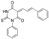 (5Z)-1-PHENYL-5-[(2E)-3-PHENYLPROP-2-ENYLIDENE]-2-THIOXODIHYDROPYRIMIDINE-4,6(1H,5H)-DIONE 结构式