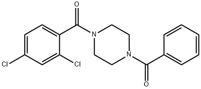 (4-BENZOYLPIPERAZINO)(2,4-DICHLOROPHENYL)METHANONE 结构式