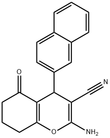 2-AMINO-4-(2-NAPHTHYL)-5-OXO-4,6,7,8-TETRAHYDRO2H-CHROMENE-3-CARBONITRILE 结构式
