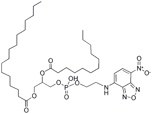 1-PALMITOYL-2-[12-[(7-NITRO-2-1,3-BENZOXADIAZOL-4-YL)AMINO]DODECANOYL]-SN-GLYCERO-3-PHOSPHOETHANOLAMINE 结构式