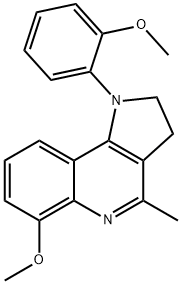 2-(6-METHOXY-4-METHYL-2,3-DIHYDRO-1H-PYRROLO[3,2-C]QUINOLIN-1-YL)PHENYL METHYL ETHER 结构式