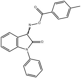 3-([(4-METHYLBENZOYL)OXY]IMINO)-1-PHENYL-1,3-DIHYDRO-2H-INDOL-2-ONE 结构式