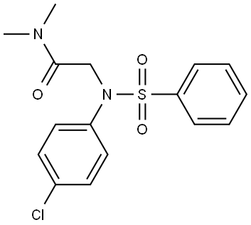 2-([(4-Chlorophenyl)sulfonyl]anilino)-N,N-dimethylacetamide 结构式
