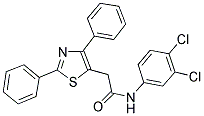 N-(3,4-DICHLOROPHENYL)-2-(2,4-DIPHENYL-1,3-THIAZOL-5-YL)ACETAMIDE 结构式