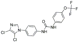 1-(4-(4,5-DICHLOROIMIDAZOLYL)PHENYL)-3-(4-(TRIFLUOROMETHOXY)PHENYL)UREA 结构式