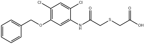 2-((2-[5-(BENZYLOXY)-2,4-DICHLOROANILINO]-2-OXOETHYL)SULFANYL)ACETIC ACID 结构式