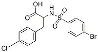 2-([(4-BROMOPHENYL)SULFONYL]AMINO)-3-(4-CHLOROPHENYL)PROPANOIC ACID 结构式