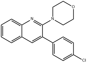 3-(4-CHLOROPHENYL)-2-MORPHOLINOQUINOLINE 结构式