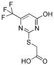 ([4-Hydroxy-6-(trifluoromethyl)pyrimidin-2-yl]thio)acetic acid 结构式