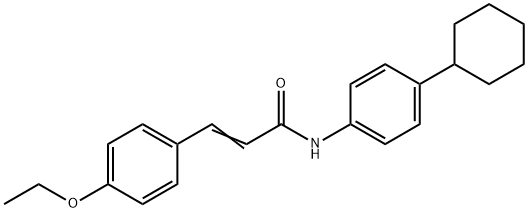 N-(4-CYCLOHEXYLPHENYL)-3-(4-ETHOXYPHENYL)ACRYLAMIDE 结构式