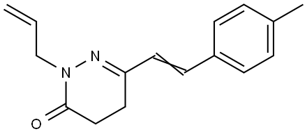 2-Allyl-6-(4-methylstyryl)-4,5-dihydro-3(2H)-pyridazinone 结构式