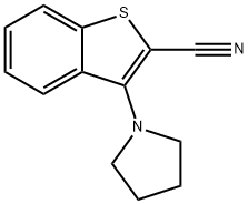 3-(1-PYRROLIDINYL)-1-BENZOTHIOPHENE-2-CARBONITRILE 结构式