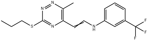 N-(2-[6-METHYL-3-(PROPYLSULFANYL)-1,2,4-TRIAZIN-5-YL]VINYL)-3-(TRIFLUOROMETHYL)ANILINE 结构式