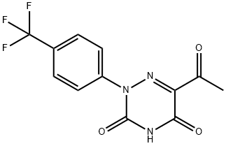 6-ACETYL-2-[4-(TRIFLUOROMETHYL)PHENYL]-1,2,4-TRIAZINE-3,5(2H,4H)-DIONE 结构式