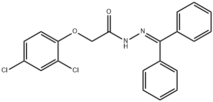 2-(2,4-DICHLOROPHENOXY)-N'-(DIPHENYLMETHYLENE)ACETOHYDRAZIDE 结构式