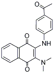 2-[(4-ACETYLPHENYL)AMINO]-3-(DIMETHYLAMINO)NAPHTHOQUINONE 结构式