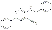 3-(BENZYLAMINO)-6-PHENYL-4-PYRIDAZINECARBONITRILE 结构式