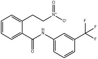 2-(2-NITROETHYL)-N-[3-(TRIFLUOROMETHYL)PHENYL]BENZENECARBOXAMIDE 结构式