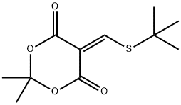 5-[(TERT-BUTYLSULFANYL)METHYLENE]-2,2-DIMETHYL-1,3-DIOXANE-4,6-DIONE 结构式