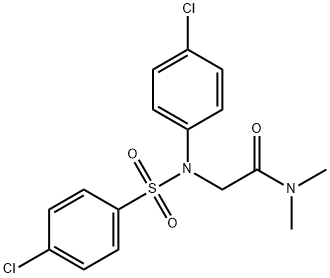 2-(4-Chloro[(4-chlorophenyl)sulfonyl]anilino)-N,N-dimethylacetamide 结构式