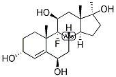 9alpha-Fluoro-17alpha-methylandrost-4-ene-3alpha,6beta,11beta,17beta-tetrol 结构式