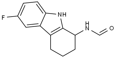 6-Fluoro-2,3,4,9-tetrahydro-1H-carbazol-1-ylformamide 结构式