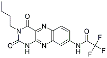 N-(3-BUTYL-2,4-DIOXO-1,2,3,4-TETRAHYDROBENZO[G]PTERIDIN-8-YL)-2,2,2-TRIFLUOROACETAMIDE 结构式