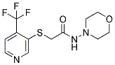 N-MORPHOLINO-2-[[4-(TRIFLUOROMETHYL)PYRIDIN-3-YL]THIO]ACETAMIDE 结构式