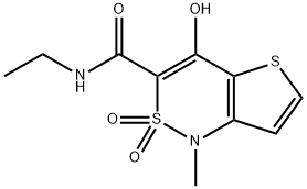 N-ETHYL-4-HYDROXY-1-METHYL-2,2-DIOXO-1,2-DIHYDRO-2LAMBDA6-THIENO[3,2-C][1,2]THIAZINE-3-CARBOXAMIDE 结构式