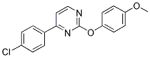 4-(4-CHLOROPHENYL)-2-(4-METHOXYPHENOXY)PYRIMIDINE 结构式