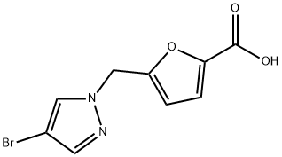5-[(4-溴-1H-吡唑-1-基)甲基]-糠酸 结构式