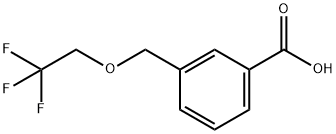 3-[(2,2,2-三氟乙氧基)甲基]苯甲酸 结构式