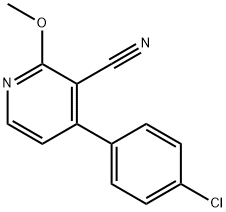 4-(4-CHLOROPHENYL)-2-METHOXYNICOTINONITRILE 结构式