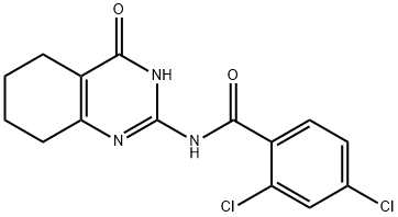 2,4-Dichloro-N-(4-oxo-3,4,5,6,7,8-hexahydro-2-quinazolinyl)benzenecarboxamide 结构式