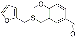 3-(FURAN-2-YLMETHYLSULFANYLMETHYL)-4-METHOXY-BENZALDEHYDE 结构式