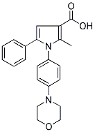 2-METHYL-1-(4-MORPHOLINOPHENYL)-5-PHENYLPYRROLE-3-CARBOXYLIC ACID 结构式