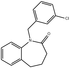 1-(3-CHLOROBENZYL)-1,3,4,5-TETRAHYDRO-2H-1-BENZAZEPIN-2-ONE 结构式