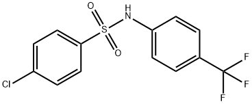 4-氯-N-(4-(三氟甲基)苯基)苯磺酰胺 结构式