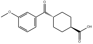 TRANS-4-(3-METHOXYBENZOYL)CYCLOHEXANE-1-CARBOXYLIC ACID 结构式