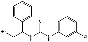 N-(3-CHLOROPHENYL)-N'-(2-HYDROXY-1-PHENYLETHYL)-UREA 结构式