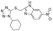 2-{[(1-CYCLOHEXYL-1H-TETRAZOL-5-YL)THIO]METHYL}-6-NITRO-1H-BENZIMIDAZOLE 结构式