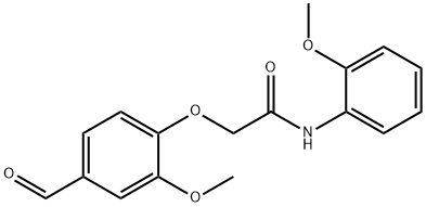 2-(4-FORMYL-2-METHOXY-PHENOXY)-N-(2-METHOXY-PHENYL)-ACETAMIDE 结构式