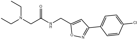 N-([3-(4-CHLOROPHENYL)-5-ISOXAZOLYL]METHYL)-2-(DIETHYLAMINO)ACETAMIDE 结构式