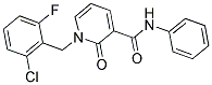 1-(2-CHLORO-6-FLUOROBENZYL)-2-OXO-N-PHENYL-1,2-DIHYDRO-3-PYRIDINECARBOXAMIDE 结构式