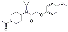 N-(1-ACETYLPIPERIDIN-4-YL)-N-CYCLOPROPYL-2-(4-METHOXYPHENOXY)ACETAMIDE 结构式